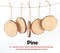 Natural Wood Slices 30Pcs 3.1&#x27;&#x27;-3.5&#x27;&#x27; Unfinished Wood Kit with Pre-Drilled Hole, Wood Slices Ornaments for Christmas DIY Rustic Crafts Wooden Circles Coasters Wedding Decor, 33 Feet Twine